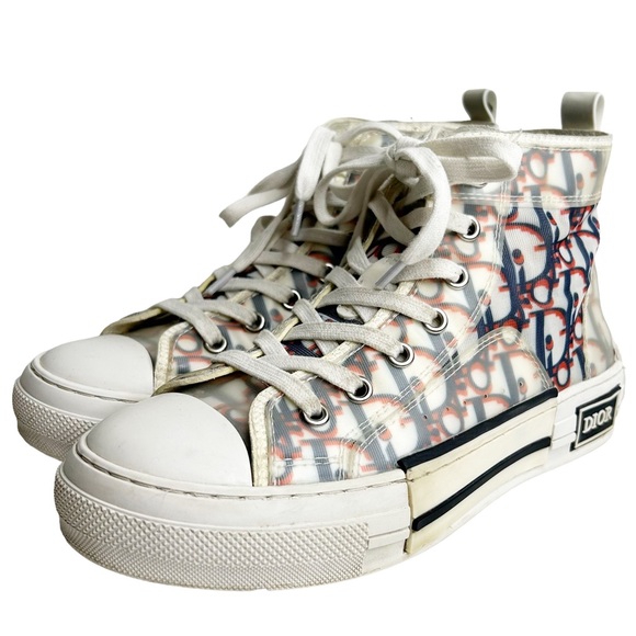 Dior Shoes - Dior B23 high top red and blue oblique